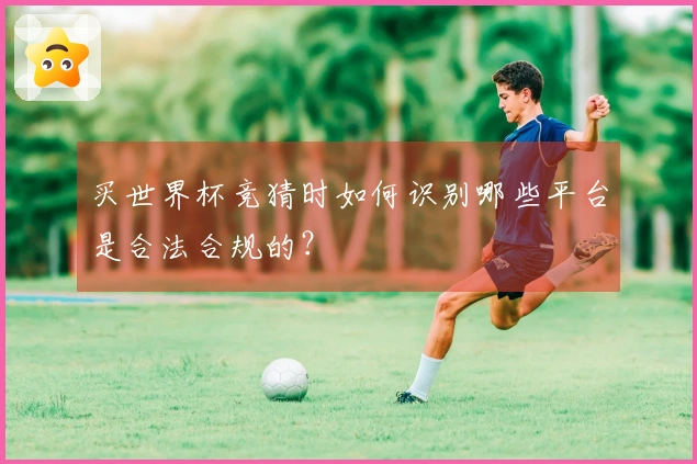 买世界杯竞猜时如何识别哪些平台是合法合规的？