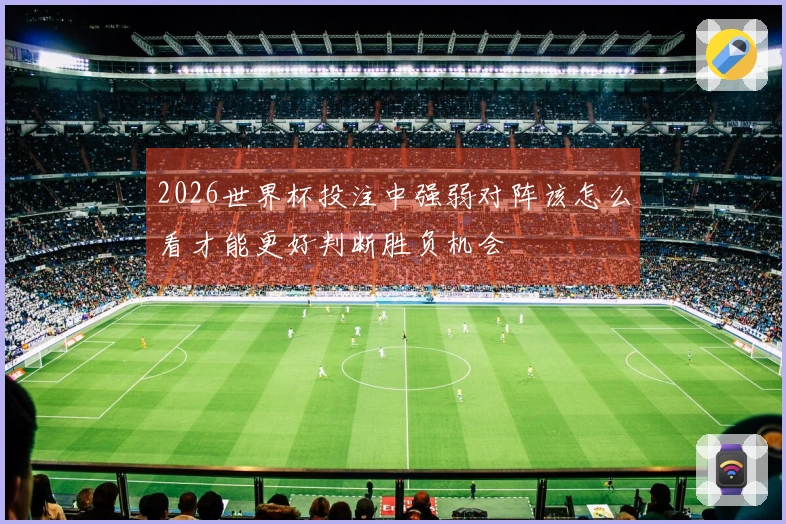 2026世界杯投注中强弱对阵该怎么看才能更好判断胜负机会