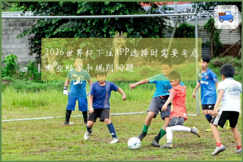 2026世界杯下注APP选择时需要考虑哪些赔率和规则问题